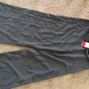 Black, Blue and White Checkered Pants